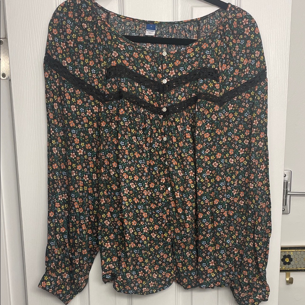 Old Navy Multicolor Floral Blouse